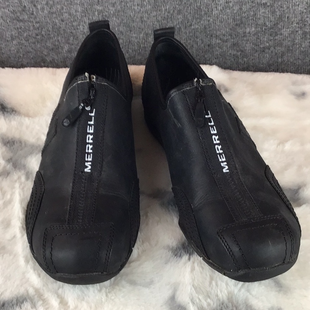 Merrell Black Zip Top Athletic Shoes Slip-On Sneakers Walking Shoes Size 9 - Picture 3 of 11